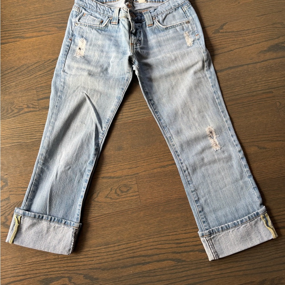 Light Blue Distressed Women's Jeans